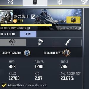 Cod mobile account- season 12-13